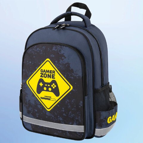 Рюкзак ПИФАГОР SCHOOL, 1 отделение, 3 кармана, «Game zone», 38×28×14 см