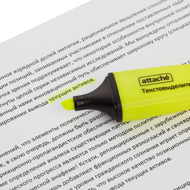 Текстовыделитель Attache Palette желтый (1-5 мм) - купить в Москве ...
