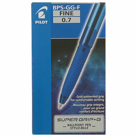 Ручка шариковая масляная Pilot Super Grip G BPS-GG-F-L синяя (толщина линии 0.22 мм)