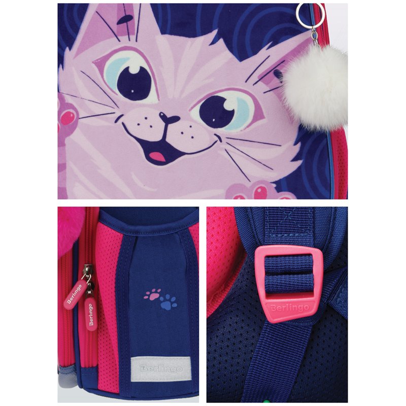 Ранец Berlingo Expert «Scary cat» 37×28×16см, 2 отделения, 2 кармана, анатомическая спинка