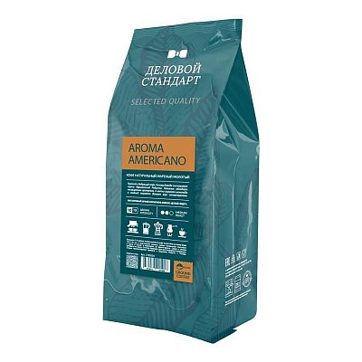 Кофе Деловой Стандарт Aroma Americano молотый натуральный жареный, 250г