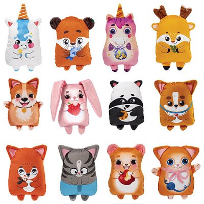 Игрушка мягкая «ЛАСКОВЫЕ ЗВЕРЯТА», ткань вельбоа, 20 см, ассорти, 12 видов, WOOZOO (ВУЗУ)