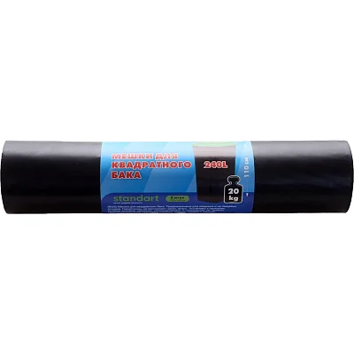 Мешки для мусора квадратного бака пвд 240 л (120×140) standart (5 шт)