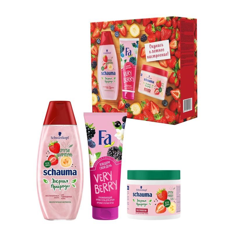 превью Подарочный набор женский Henkel (шампунь Schauma, маска для волос Schauma, гель для душа Fa)