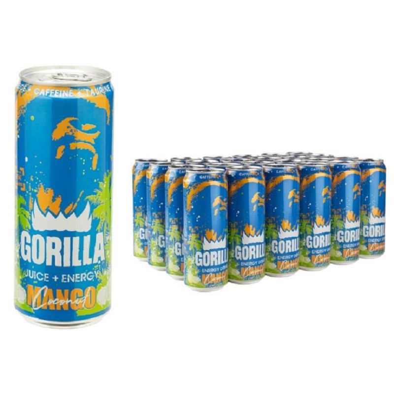 Напиток энергетический Gorilla Mango Coconut безалк тониз ж/б 0.45лх24шт/уп