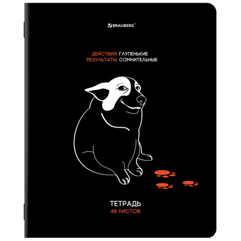 Тетради ДЭК А5 48 л. КОМПЛЕКТ 5 шт. BRAUBERG, скоба, клетка, TWIN-лак, «МЕМЫ»