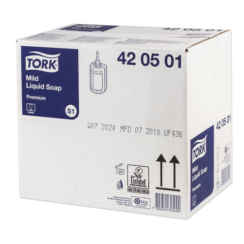 Картридж с жидким мылом Tork S1 421501/420501 жидкое мыло 1 л (для дозаторов арт. 330683, 330684)