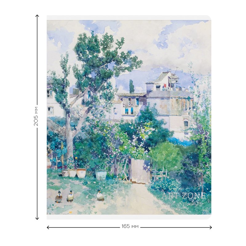 Тетрадь 80л., А5, клетка Greenwich Line «Art zone», матовая ламинация, тиснение фольгой, 70г/м2