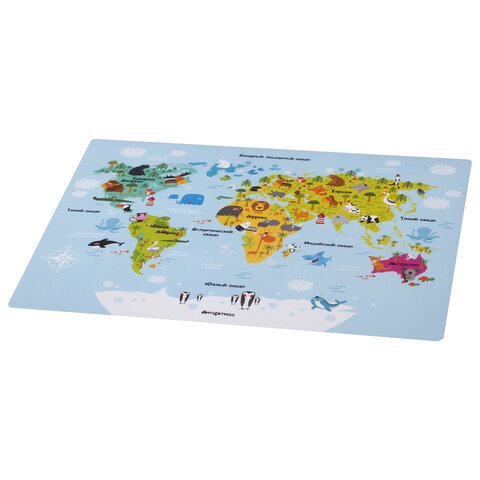 Настольное покрытие ПИФАГОРА3+пластик46×33 см«Map»270403