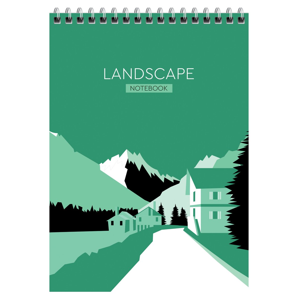 Блокнот А5 80л. на гребне BG «Landscape», твердая подложка