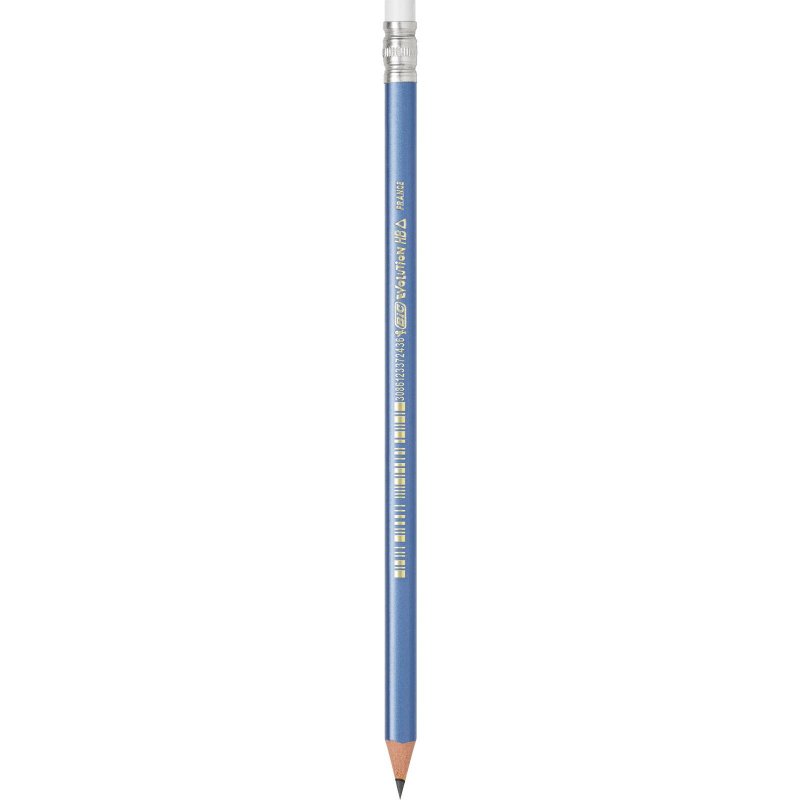 Карандаш чернографитный Bic Evolution Triangle HB трехгранный заточенный с ластиком