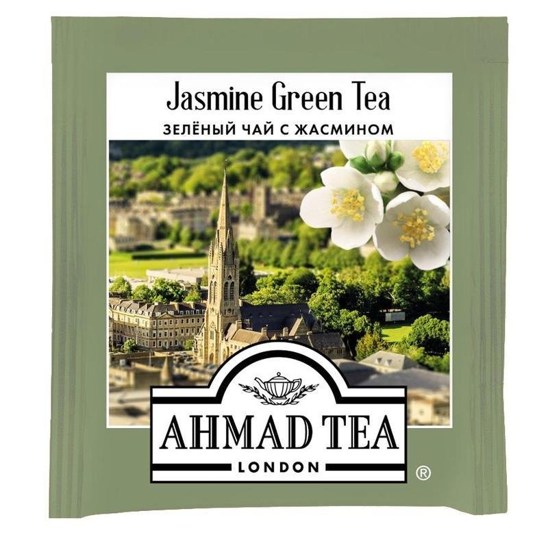 Чай зеленый Ahmad Tea Green Jasmine (100 пакетиков в упаковке)