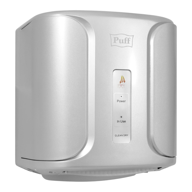 Сушилка для рук электрическая Puff 8806C сенсорная серебристая