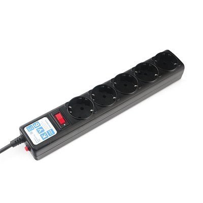 Сетевой фильтр Power Cube B 1.9 м 5 розеток (черный) 10А/2.2кВт(SPG5-С2)