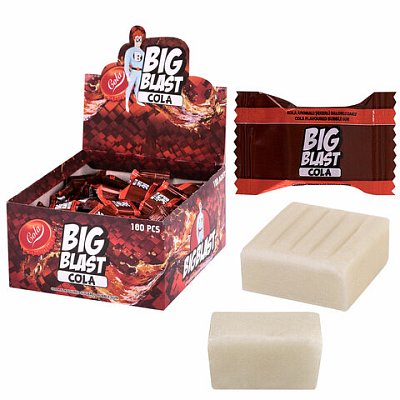 Жевательная резинка BIGBLAST со вкусом колы, 100 шт. по 4 г в шоу-боксе, ТУРЦИЯ