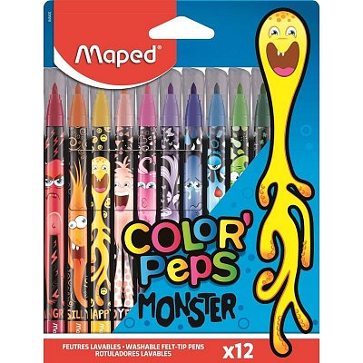 Фломастеры Maped Color'Peps Monster 12 цветов