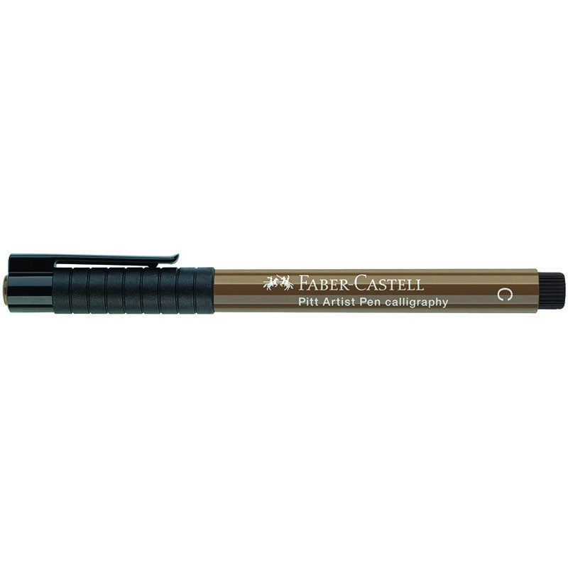 Ручка капиллярная Faber-Castell «Pitt Artist Pen Calligraphy» цвет 178 нуга, С=2.5мм, пишущий узел каллиграфический