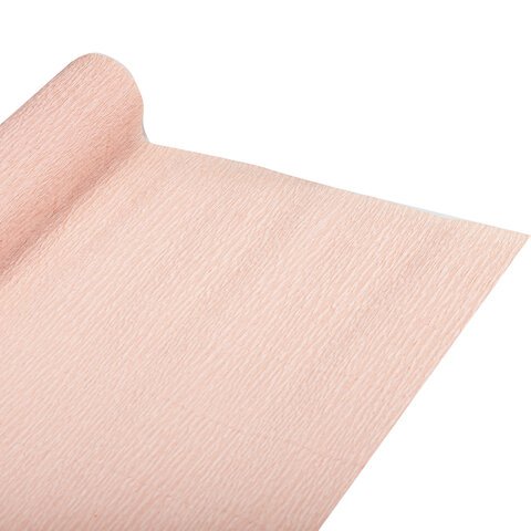 Бумага гофрированная (креповая) ДЛЯ ФЛОРИСТИКИ 110 г/м2, персиковая, 50×250 см, ОСТРОВ СОКРОВИЩ