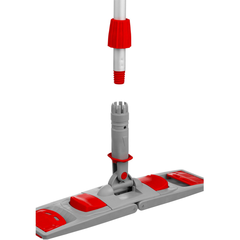 Держатель МОПа универс/зажимы, пластик LuscanProf 50×11см, серый/красный