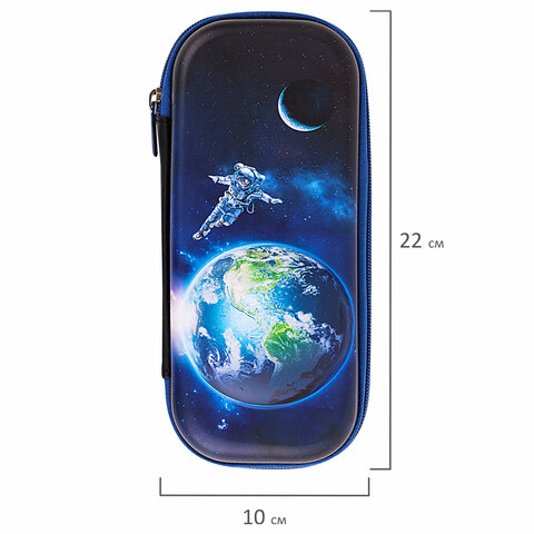 Пенал BRAUBERG, 1 отделение, 1 откидная планка, EVA, 22×10х5 см, «Planet»