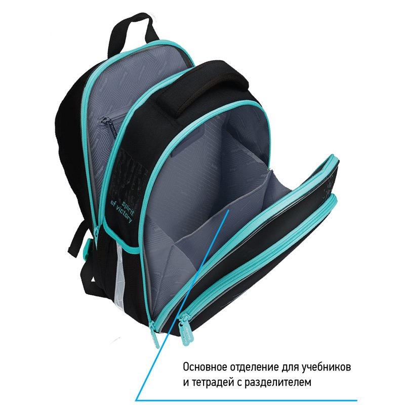 Ранец Berlingo Expert Light облегченный «Just move» 38×28×15см, 3 отделения, 2 кармана, анатомическая спинка