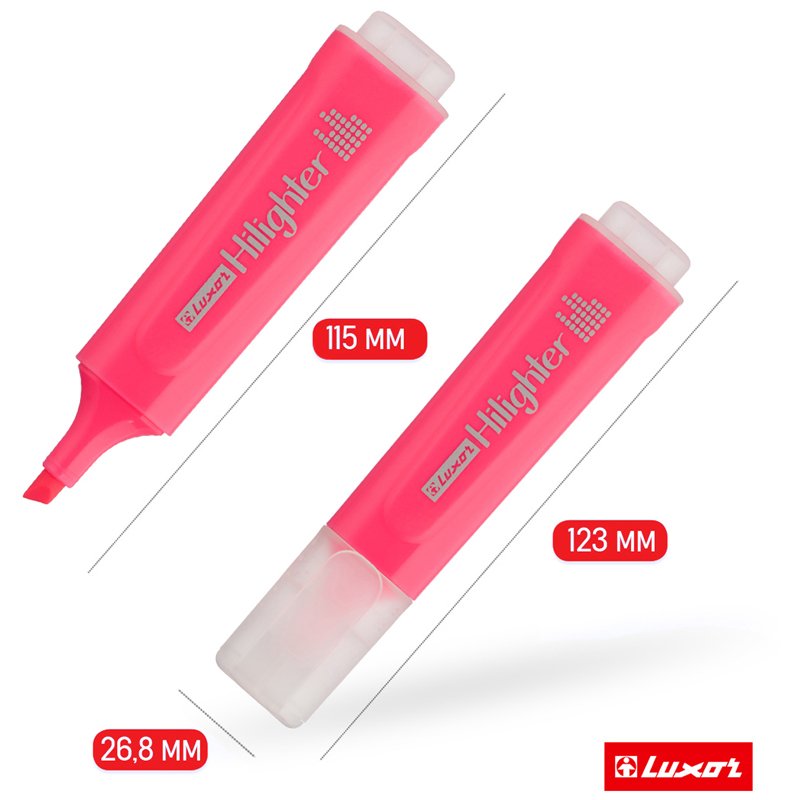 Набор текстовыделителей Luxor «Textliter» 4цв., 1-4.5мм, чехол с европодвесом