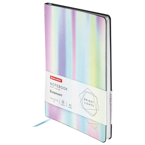 превью Блокнот А5 (143×210 мм), BRAUBERG VISTA «Gradient», под кожу, гибкий, 80 л. 