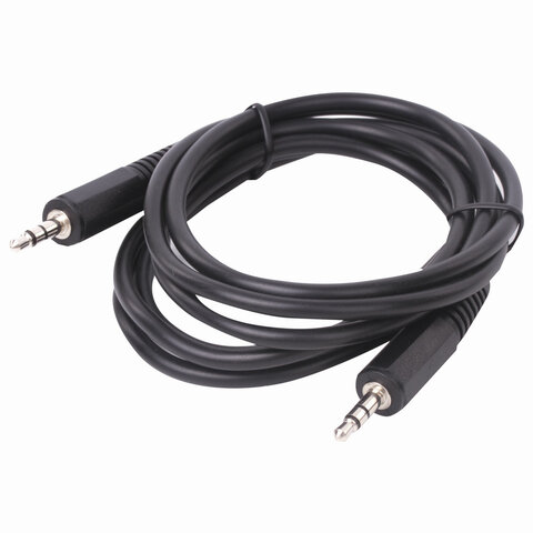 Кабель Jack 3.5 mm M-M, 1.5 м, SONNEN, для передачи стерео-аудио, черный