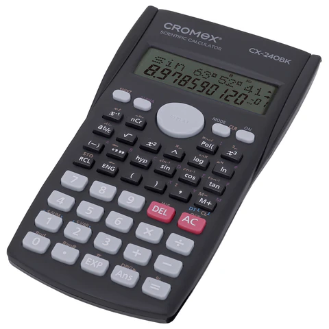 Калькулятор инженерный CROMEX (КРОМЕКС) СX-240BK (155×80 мм), 240 функций, 10+2 разрядов, черный, 273832