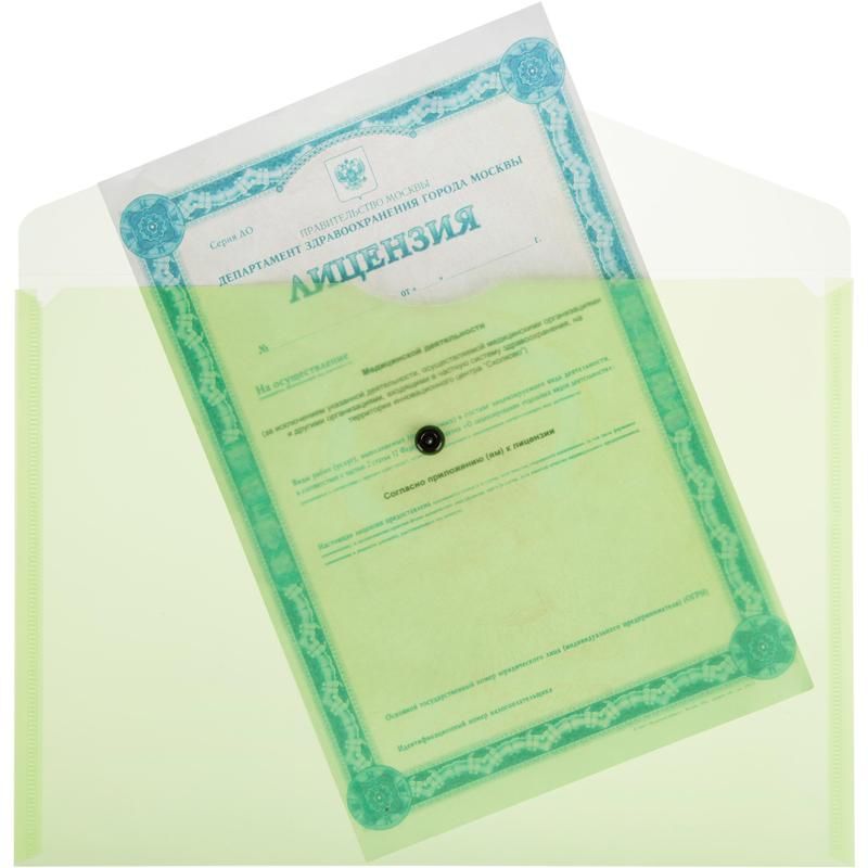 Папка-конверт на кнопке Attache Neon А5 180 мкм (8 штук в упаковке)