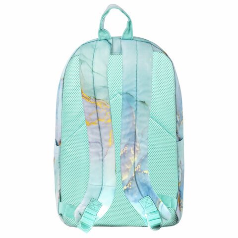Рюкзак BRAUBERG DREAM универсальный с карманом для ноутбука, эргономичный, «Mint marble», 42×26х14 см