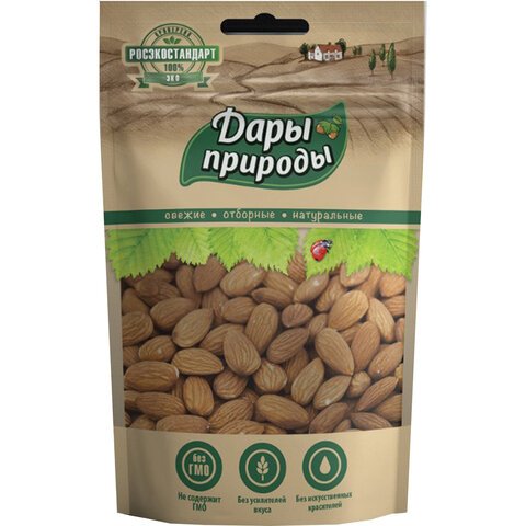 Орехи ДАРЫ ПРИРОДЫ, миндаль без обжарки, 150 г