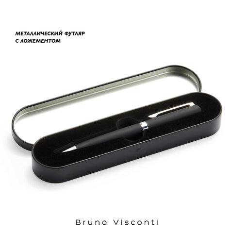 Ручка подарочная шариковая BRUNO VISCONTI «Milano», корпус черный, 1 мм, синяя