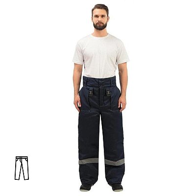 Брюки рабочие зимние муж з32-БР син смес 52-54/182-188 (Арсенал-СП)