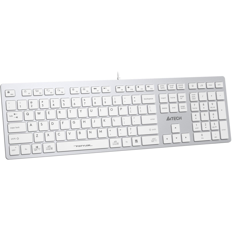 Клавиатура A4Tech Fstyler FX50 белый USB slim Multimedia (FX50 WHITE)