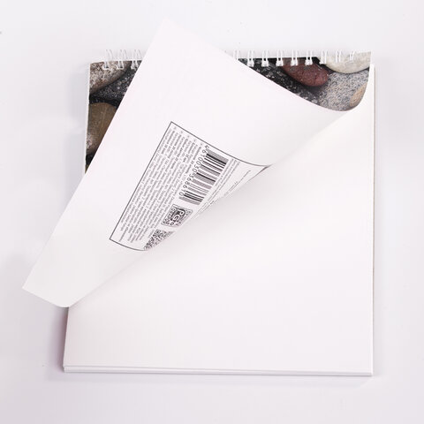 Скетчбук, каменная бумага 235 г/м2, 170×195 мм, 20 л., гребень, подложка, холодная фольга, «Камни»