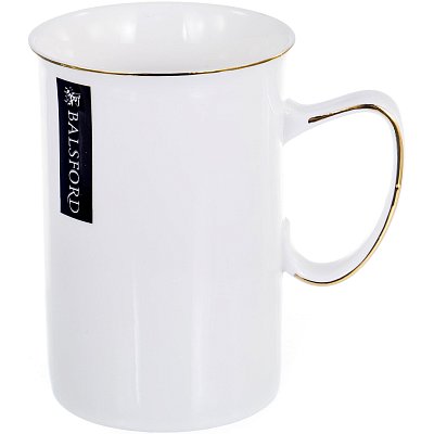Кружка белая фарфоровая, ГРАЦИЯ,330мл 7.6×10.8см NEW BONE CHINA 101-01034