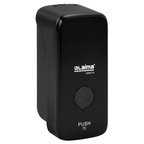 Дозатор для жидкого мыла LAIMA PROFESSIONAL PREMIUM BLACK, НАЛИВНОЙ, 0.5 л, черный, ABS-пластик