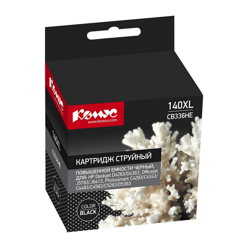 превью Картридж струйный Комус 140XL CB336HE для HP совместимый черный повышенной емкости