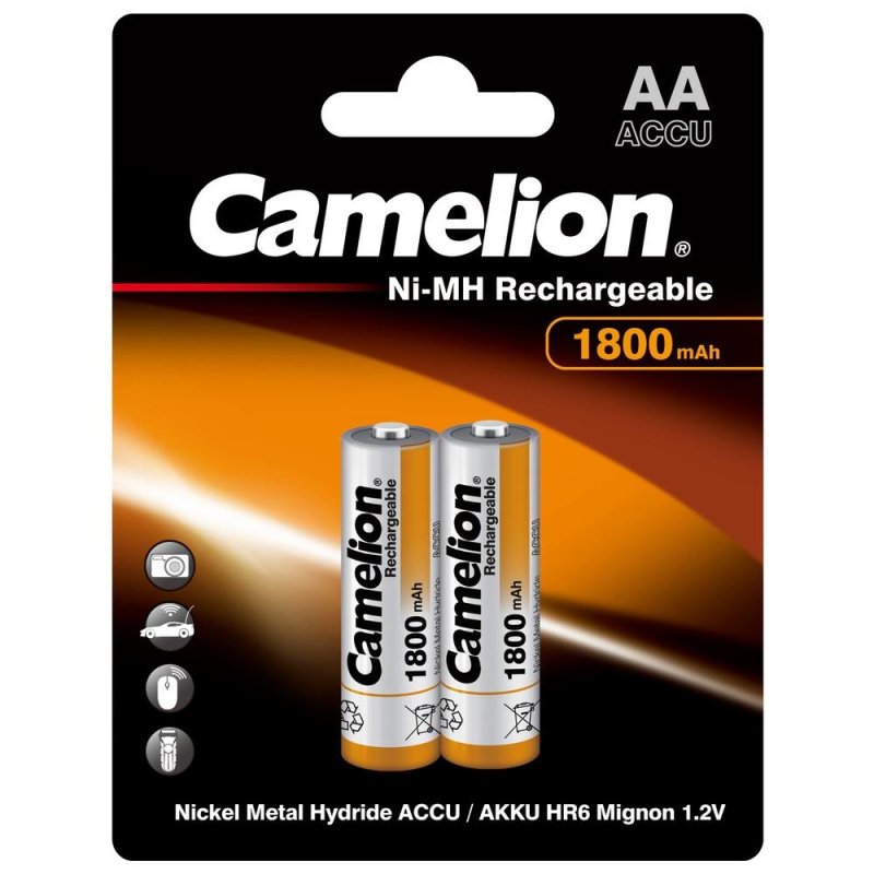 превью Аккумулятор Camelion AA-1800mAh 2шт/бл(NH-AA1800BP2.1.2В) (3001)