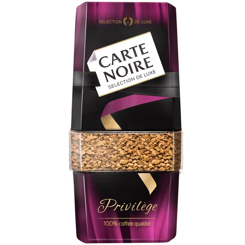 Кофе растворимый Carte Noire «Privilège», сублимированный с добавлением молотого, стеклянная банка, 95г