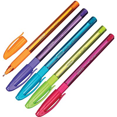 Ручка шариковая неавтоматическая масляная Attache Glide Trio Grip синяя (толщина линии 0.5 мм)