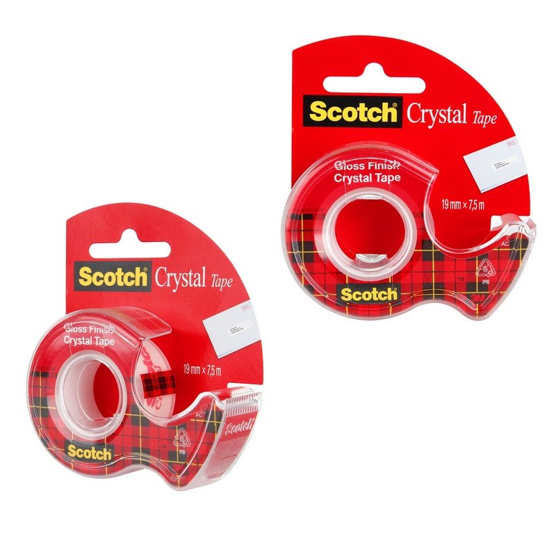 превью Клейкая лента 3M Scotch Cristal 6-1975D (19ммх7,5м, прозрачная)