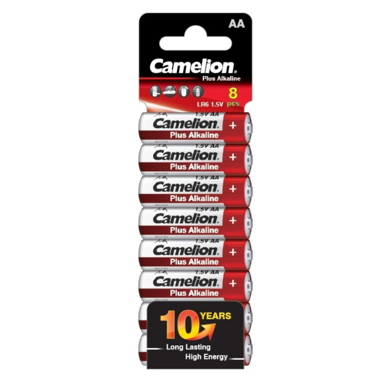 превью Батарейка Camelion Plus Alkaline 8шт/бл (LR6-SP8, 1.5В) (14862)