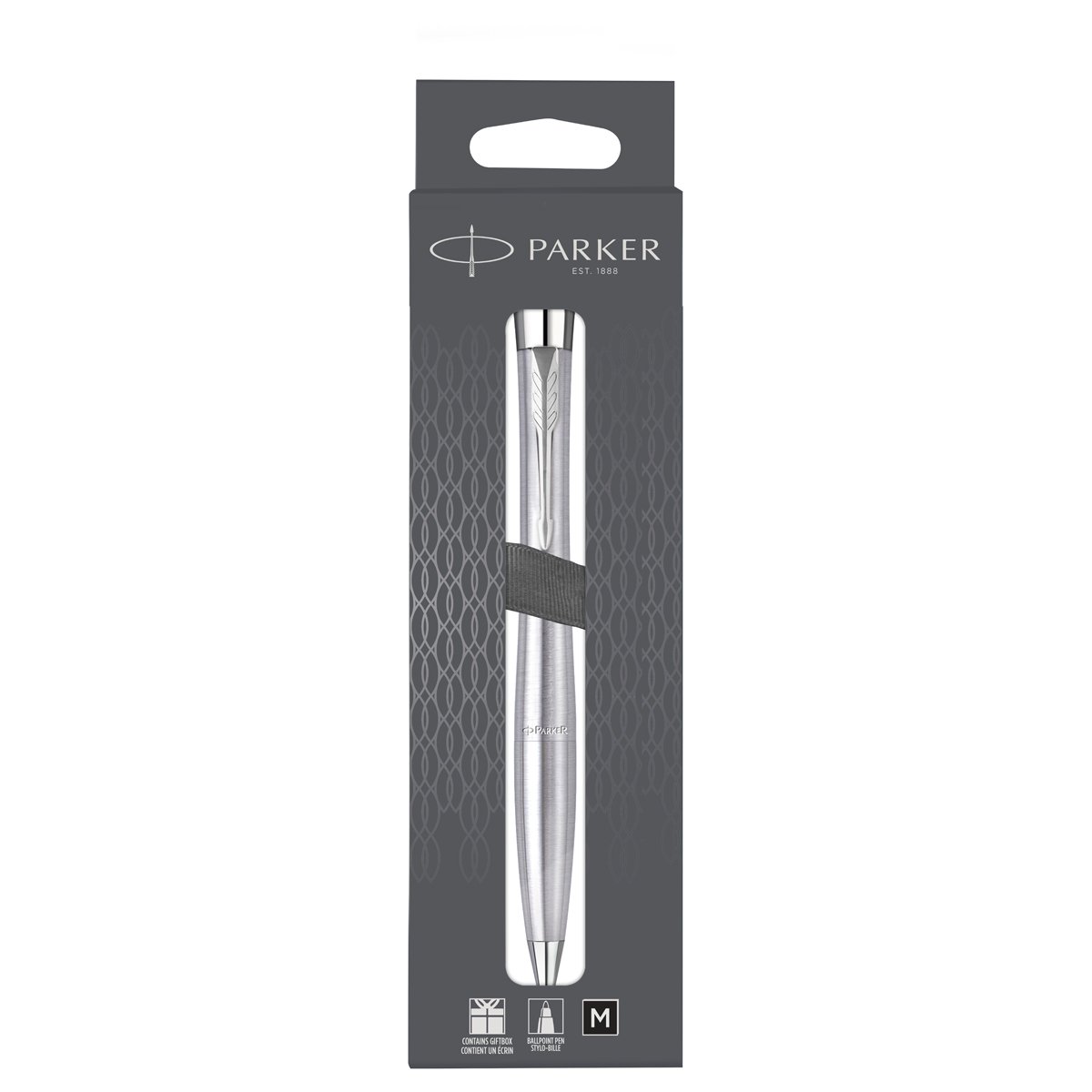 превью Ручка шариковая Parker «Urban Мetro Metallic CT» черная, 1.0мм, поворот., подарочная упаковка с европодвесом