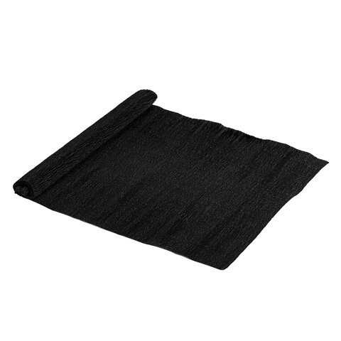 Бумага гофрированная (креповая) ДЛЯ ФЛОРИСТИКИ 110 г/м2, черная, 50×250 см, ОСТРОВ СОКРОВИЩ