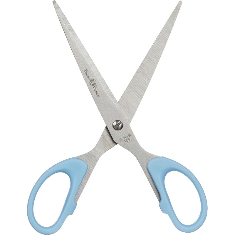 Ножницы Bruno Visconti SLIMCUT ZEFIR 180мм, пласт. ручки, европ, голуб,60-0010