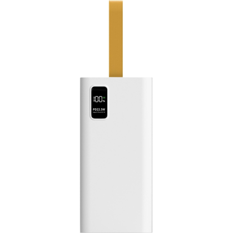 превью Внешний аккумулятор PERO PB08 40000 mAh, Li-Pol, output USB-C + 4USB-A, белый