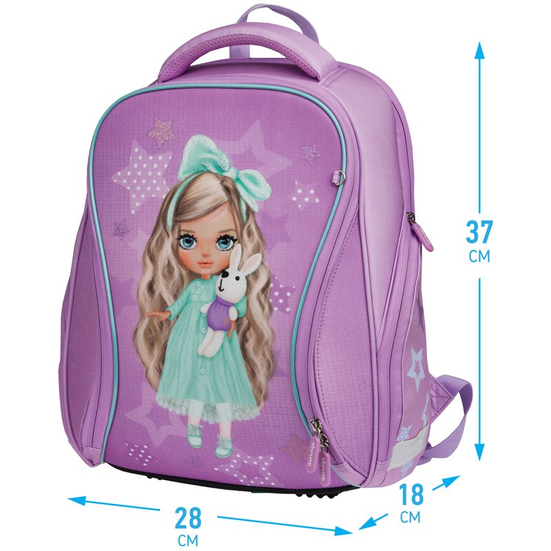 Ранец Berlingo Nova «Baby-doll» 37×28×18см, 2 отделения, 2 кармана, анатомическая спинка