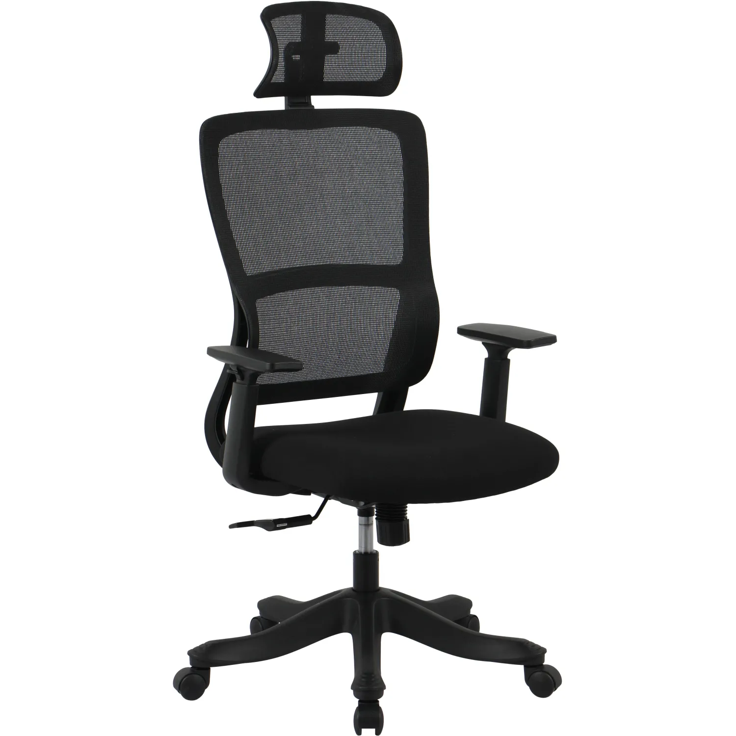 Кресло для руководителя Комус Мебель (Easy Chair) 634 чёрное (сетка/ткань, пластик)